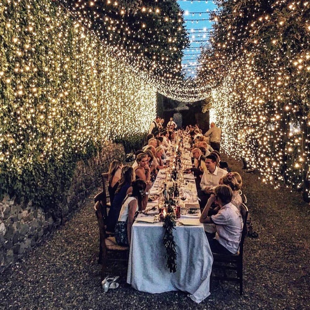 20 Magical Wedding Lights You Just Have To See #weddingreceptiondecor #nighttimeweddingdecor #weddingtwinklelightss