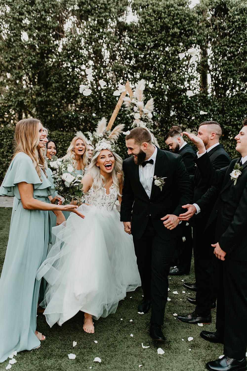 boho wedding ceremony recessional