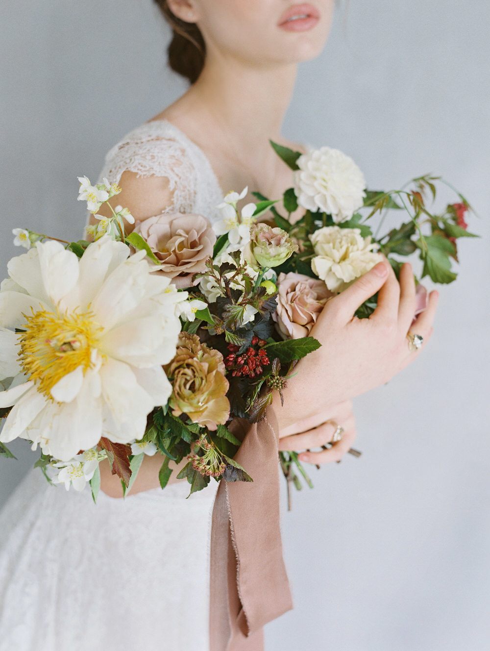 large textured bridal bouquet