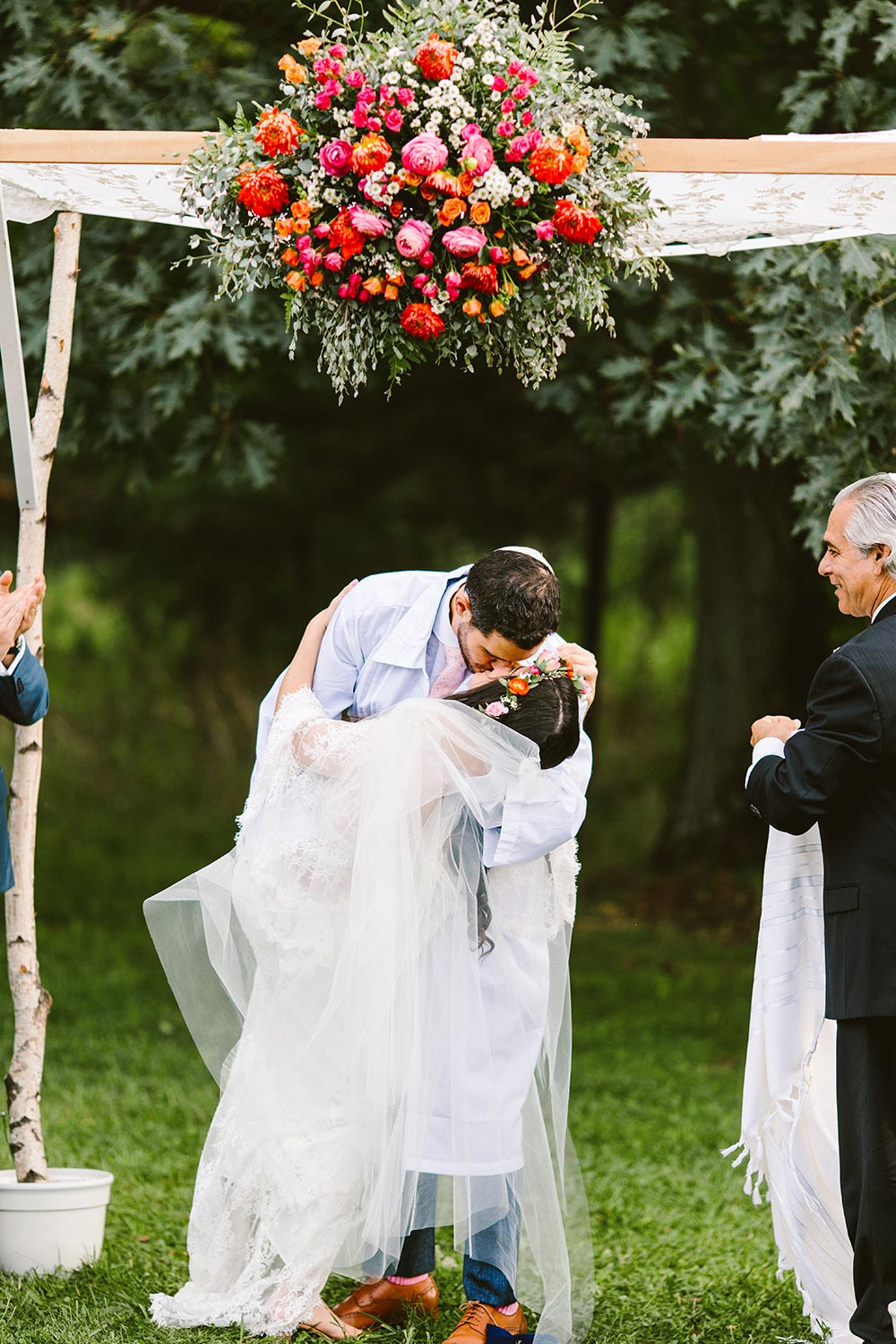 boho handmade wedding chuppah