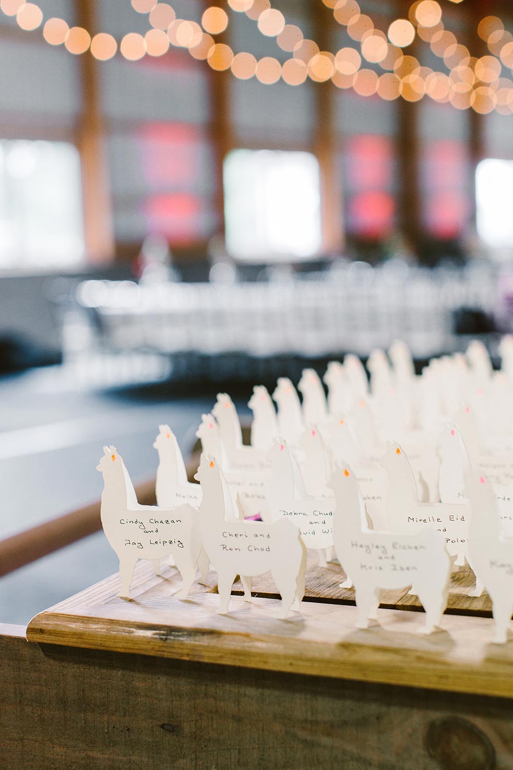 llama place card holders